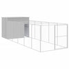Vidaxl Dog Loft con Run 214x661x181 cm de acero gris claro