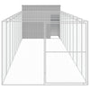Vidaxl Dog Loft con Run 214x1069x181 cm de acero gris claro