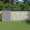Vidaxl Dog Loft con Run 214x1069x181 cm de acero gris claro