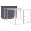 Vidaxl Dog Loft con Run 214x457x181 cm de acero galvanizado antracita