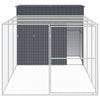 Vidaxl Dog Loft con Run 214x457x181 cm de acero galvanizado antracita