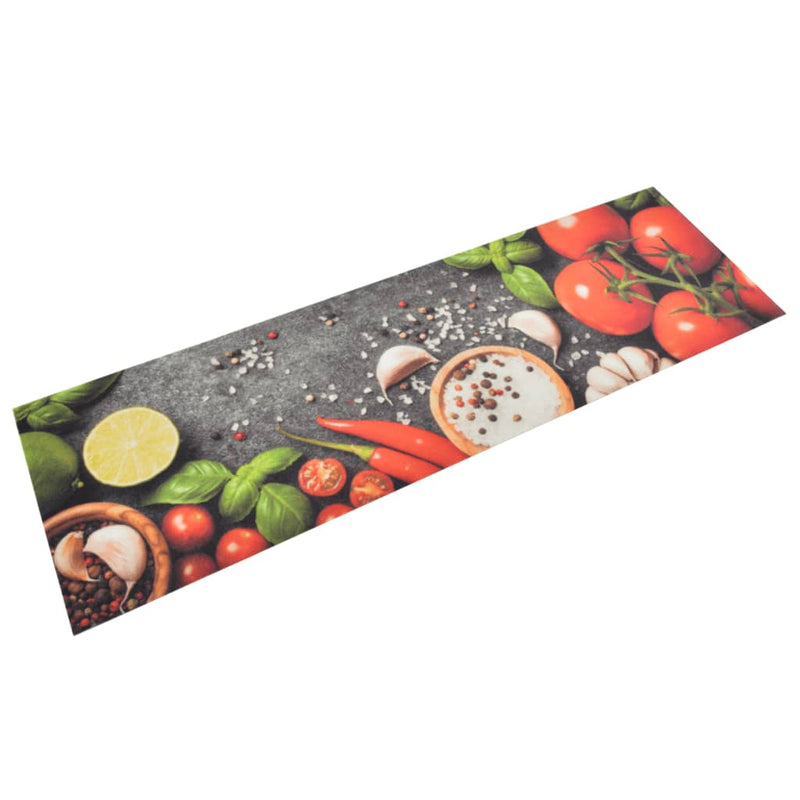 Vidaxl tappetino da cucina stampato vegetale lavabile 45x150 cm velluto