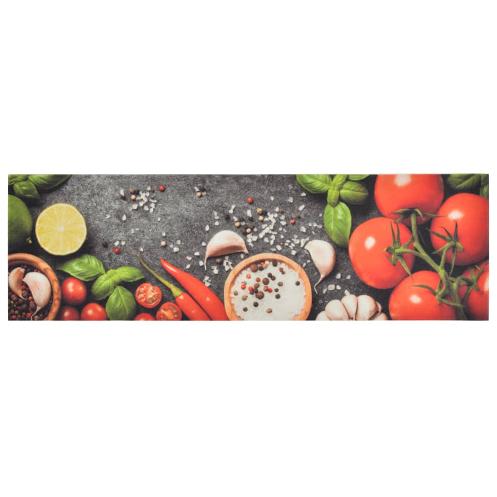 Vidaxl tappetino da cucina stampato vegetale lavabile 45x150 cm velluto