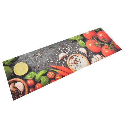 Vidaxl tappetino da cucina stampato vegetale lavabile 60x180 cm velluto