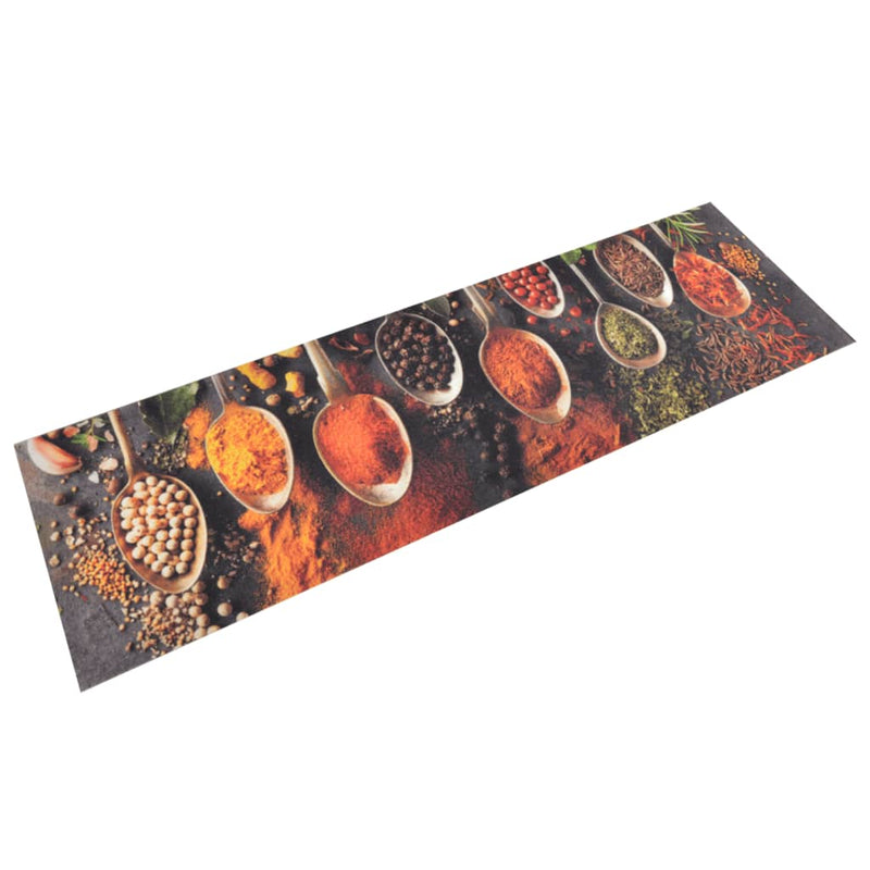 Vidaxl Mat de cocina Laudable Lauce Spice Print 45x150 CM Velvet