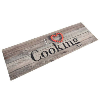 Vidaxl tappetino da cucina lavabile per cottura da cottura 60x180 cm grigio in velluto