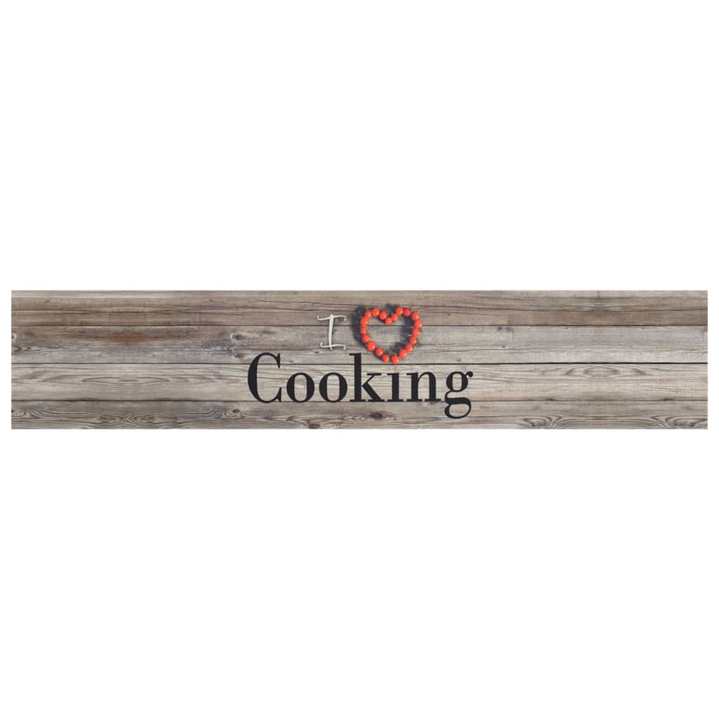 Vidaxl Mat de cocina Cocina lavable Impresión de 60x300 cm de terciopelo gris