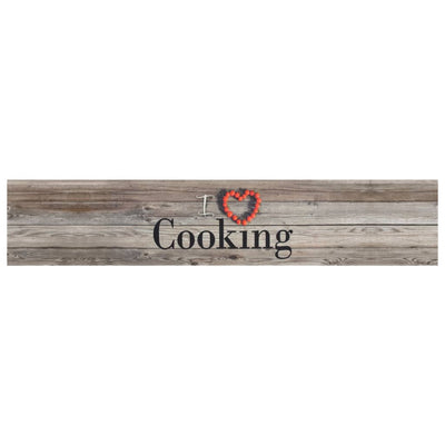 Vidaxl tappetino da cucina lavabile per cottura da cottura 60x300 cm grigio in velluto