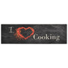 Vidaxl tappetino da cucina lavabile per cottura da cottura 45x150 cm di velluto nero