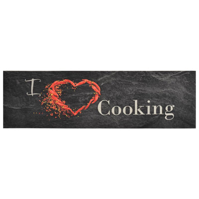 Vidaxl tappetino da cucina lavabile per cottura da cottura 45x150 cm di velluto nero