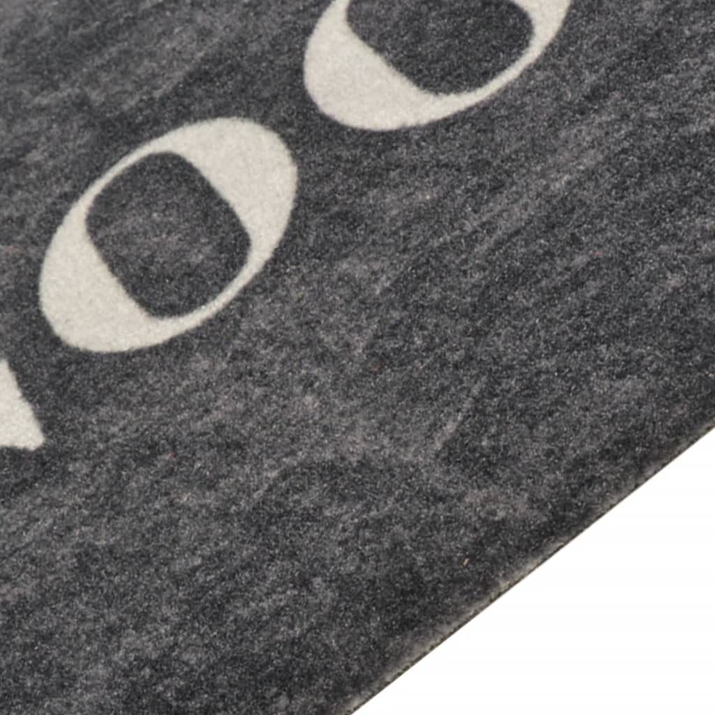 Vidaxl tappetino da cucina lavabile per cottura da cottura 45x150 cm di velluto nero