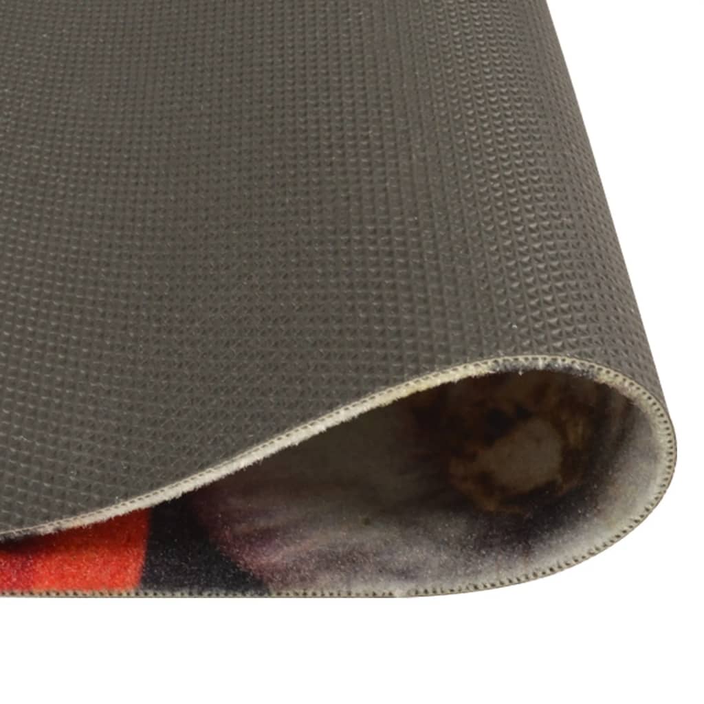 Vidaxl Mat de cocina Vinos lavables Cena impresa 60x180 cm Velvet
