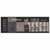 Vidaxl tappetino da cucina stampato per caffè lavabile 60x180 cm di velluto nero