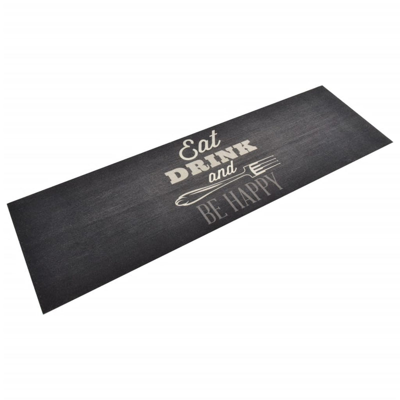 Vidaxl Mat de cocina Matriz de cocina lavable 60x180 cm Velvet Negro