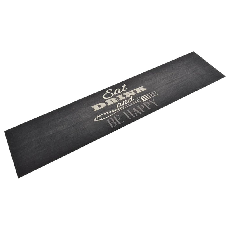 Vidaxl Mat de cocina Matriz de cocina lavable 60x300 cm Velvet Negro