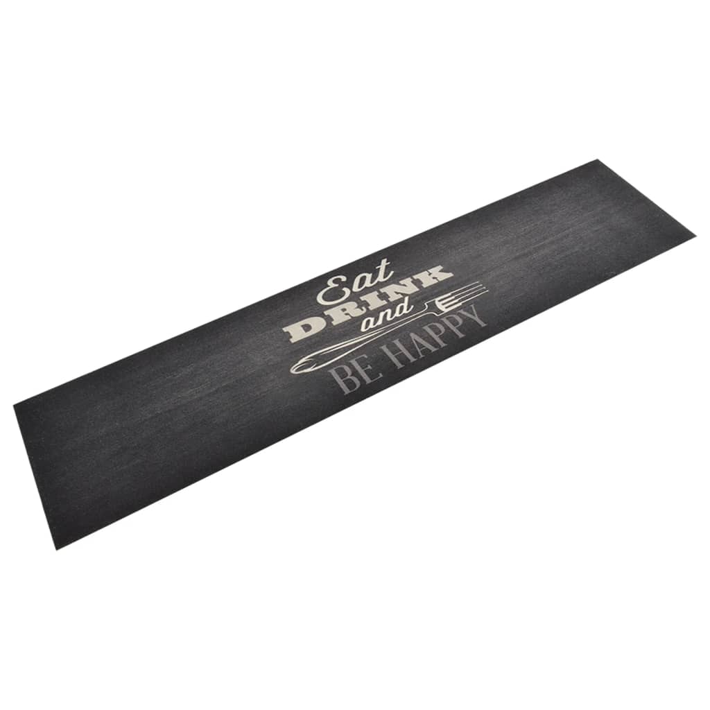 Vidaxl Mat de cocina Matriz de cocina lavable 60x300 cm Velvet Negro