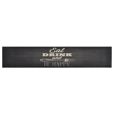Vidaxl tappetino da cucina stampato per cucina lavabile 60x300 cm di velluto nero
