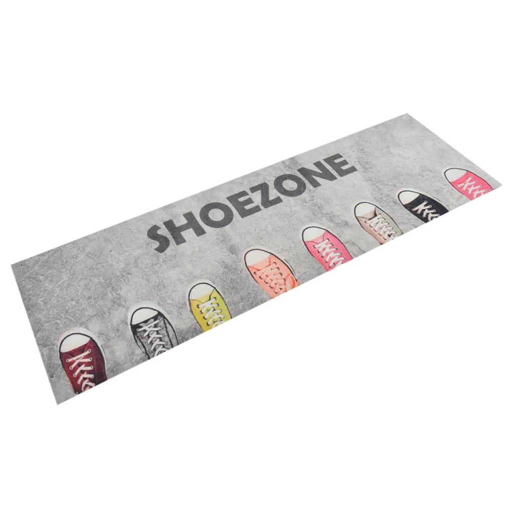 VidaXL Kitchen mat washable Shoezone print 60x180 cm velvet