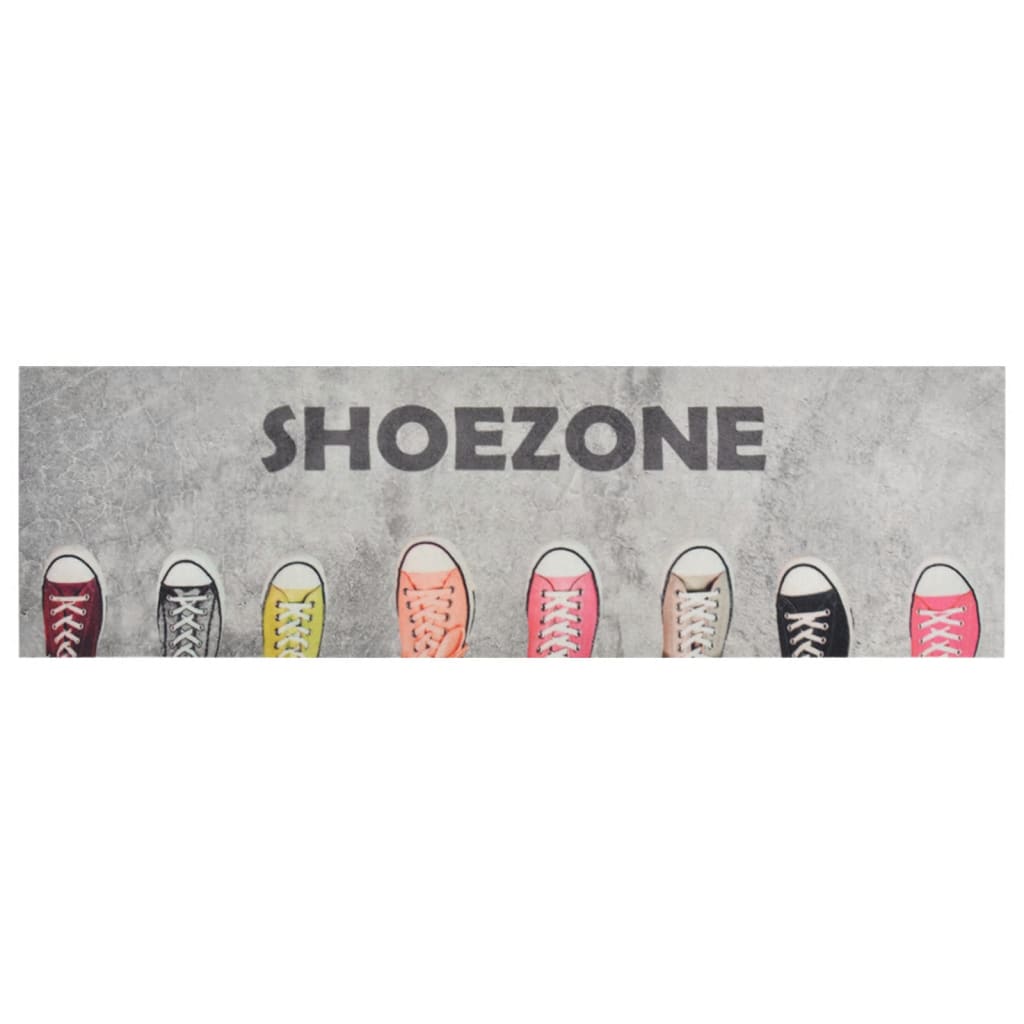 VidaXL Kitchen mat washable Shoezone print 60x180 cm velvet