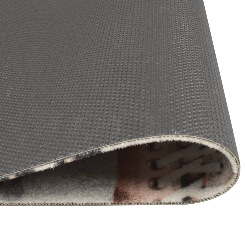 VidaXL Kitchen mat washable Shoezone print 60x180 cm velvet