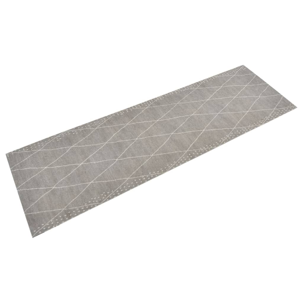 Vidaxl tappetino da cucina lavabile a scacchi da 60x180 cm velluto