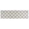 Vidaxl keukenmat wasbaar geblokt 60x180 cm fluweel