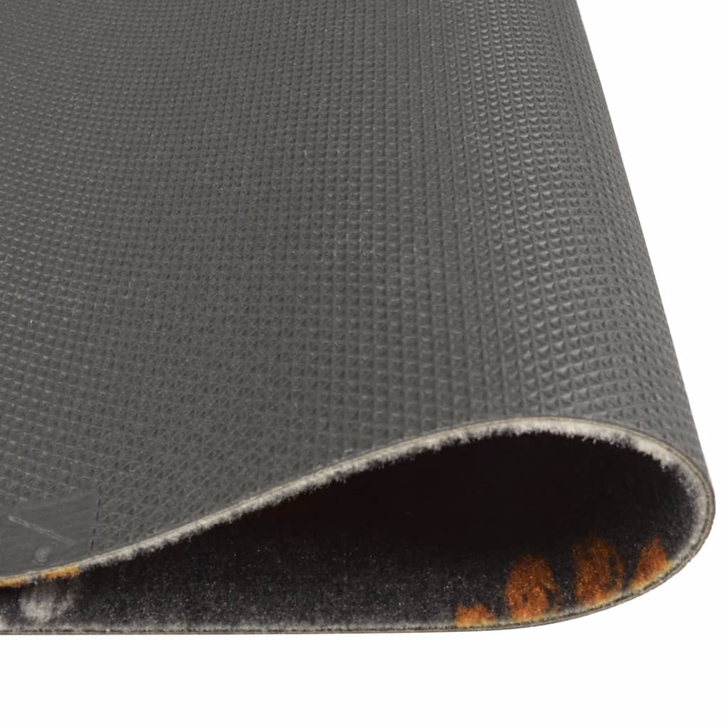 Vidaxl keukenmat wasbaar potenprint 60x180 cm fluweel