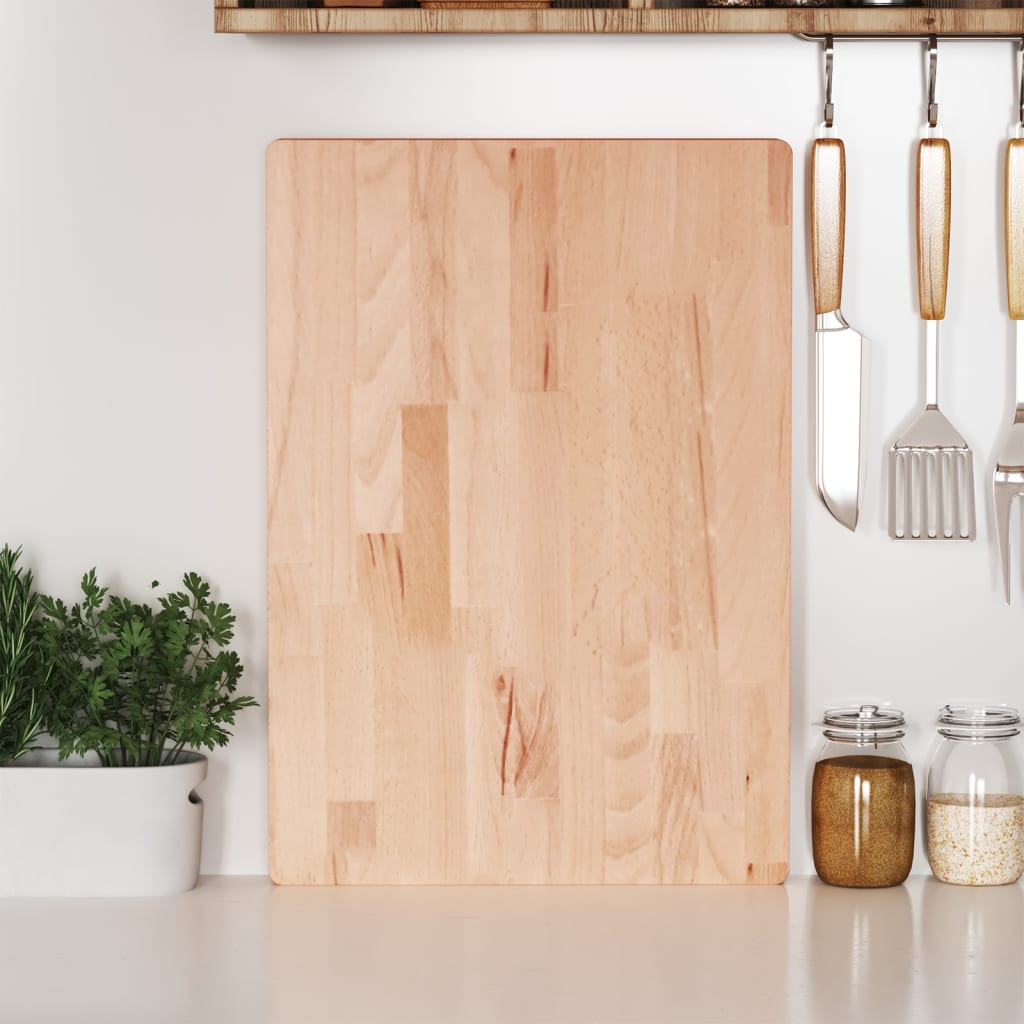 Tablero de corte Vidaxl 50x35x4 cm de madera de haya sólida
