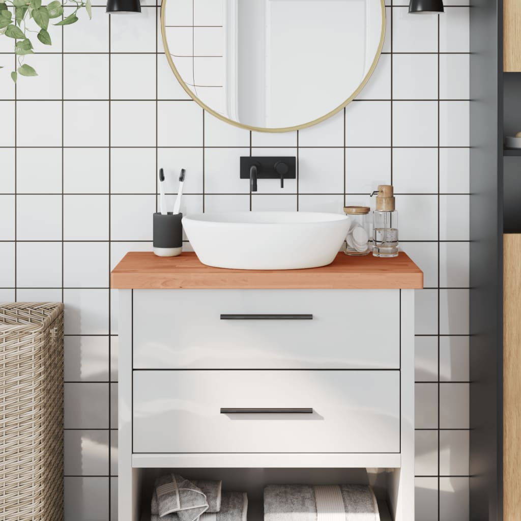 Vidaxl Washbasin tabla 80x40x4 cm de madera de haya sólida