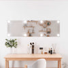 Specchio da parete Vidaxl con LED vetro rettangolare 30x100 cm