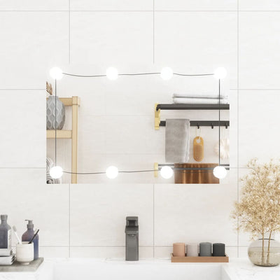Espejo de pared Vidaxl con LED rectangular 40x60 cm de vidrio