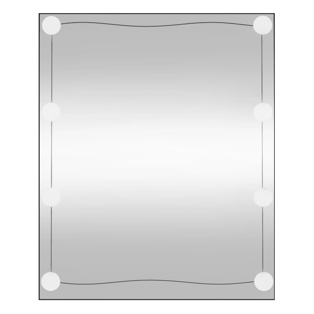 Specchio da parete Vidaxl con LED Rettangolare da 50x60 cm vetro