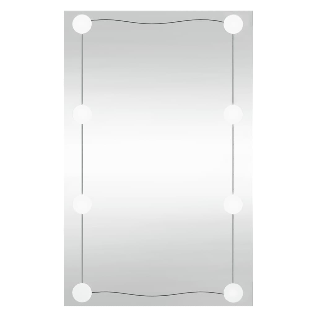 Specchio da parete Vidaxl con LED Rettangolare da 50x80 cm vetro