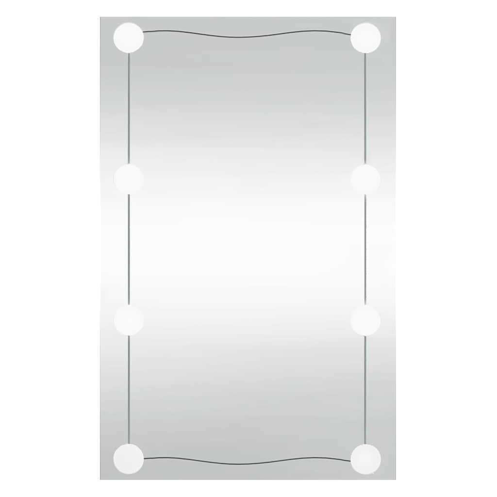 Specchio da parete Vidaxl con LED Rettangolare da 50x80 cm vetro