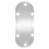 Espejo de pared Vidaxl con leds ovales de 35x80 cm de vidrio