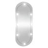 Espejo de pared Vidaxl con leds ovales de 40x90 cm de vidrio