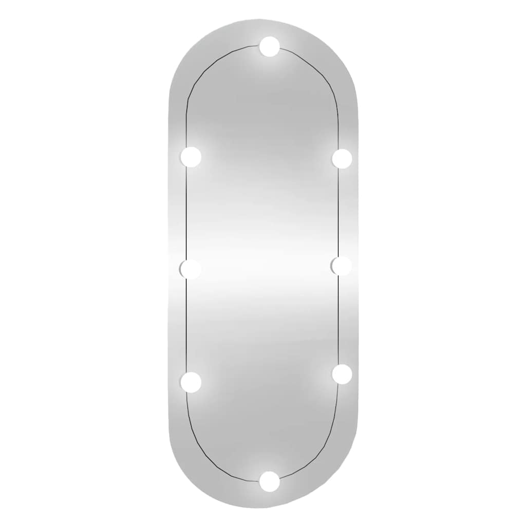 Specchio da parete Vidaxl con LED ovale 40x90 cm vetro