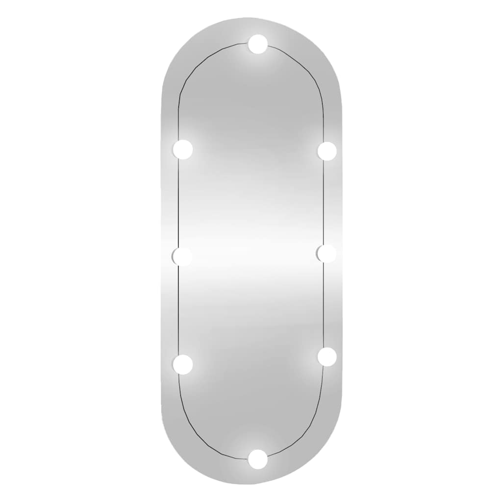 Specchio da parete Vidaxl con LED ovale da 45x100 cm vetro