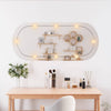 Vidaxl wandspiegel met led's ovaal 45x100 cm glas