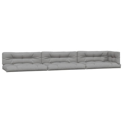 Cojines de paleta Vidaxl 7 st de tela gris