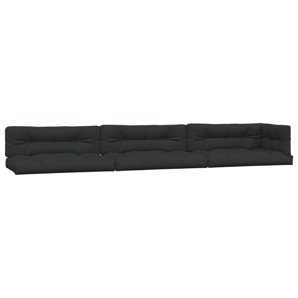 Cuscini da pallet Vidaxl 7 St tessuto nero