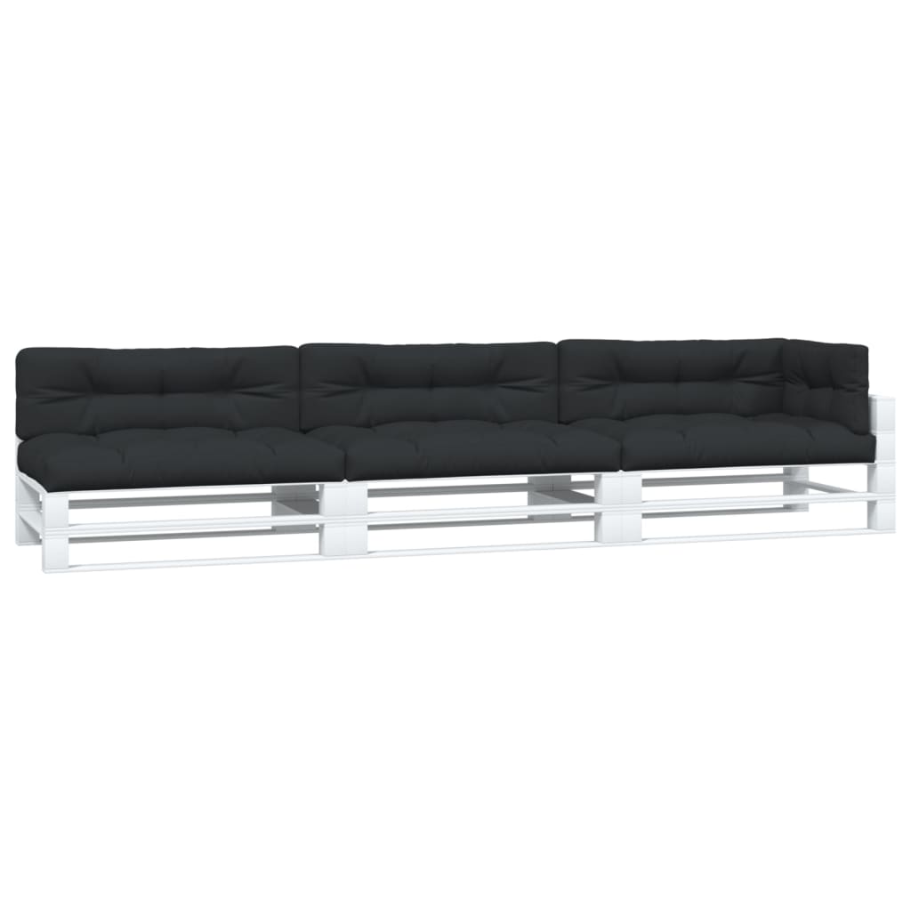 Cuscini da pallet Vidaxl 7 St tessuto nero
