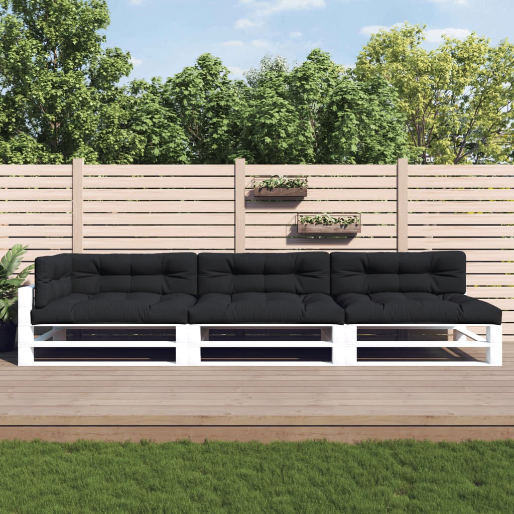 Cuscini da pallet Vidaxl 7 St tessuto nero