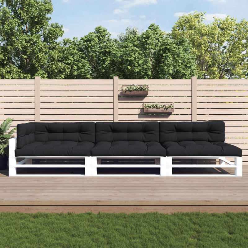 Cuscini da pallet Vidaxl 7 St tessuto nero