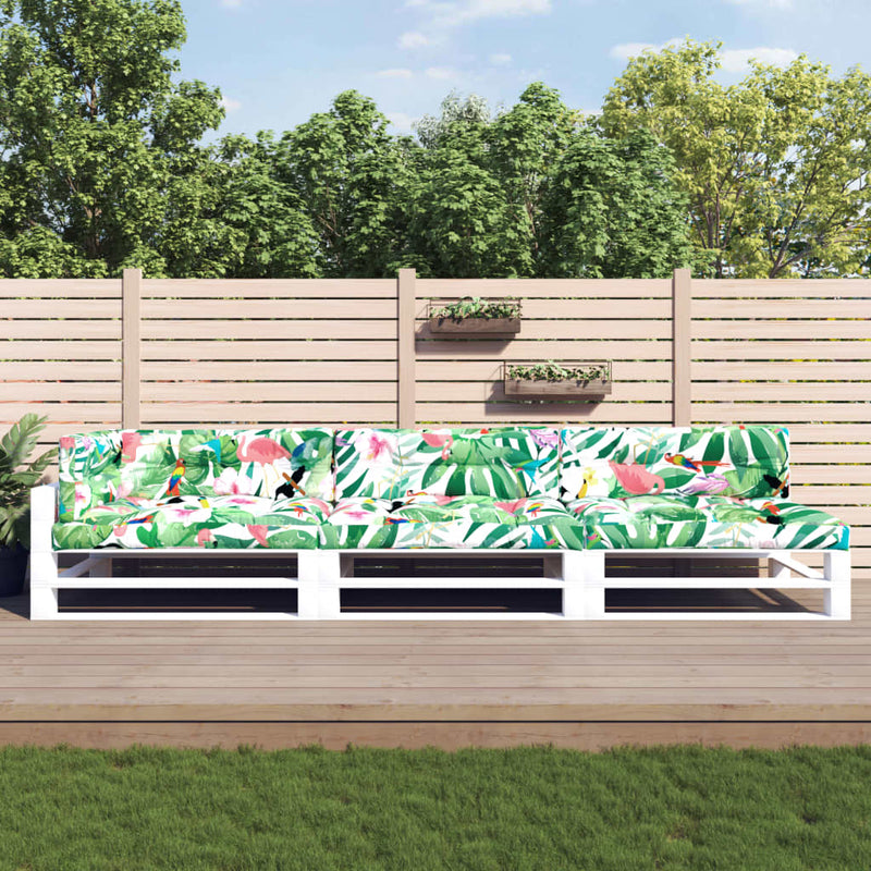 Vidaxl Pallet Cushions 7 St Fabric multi -colorato