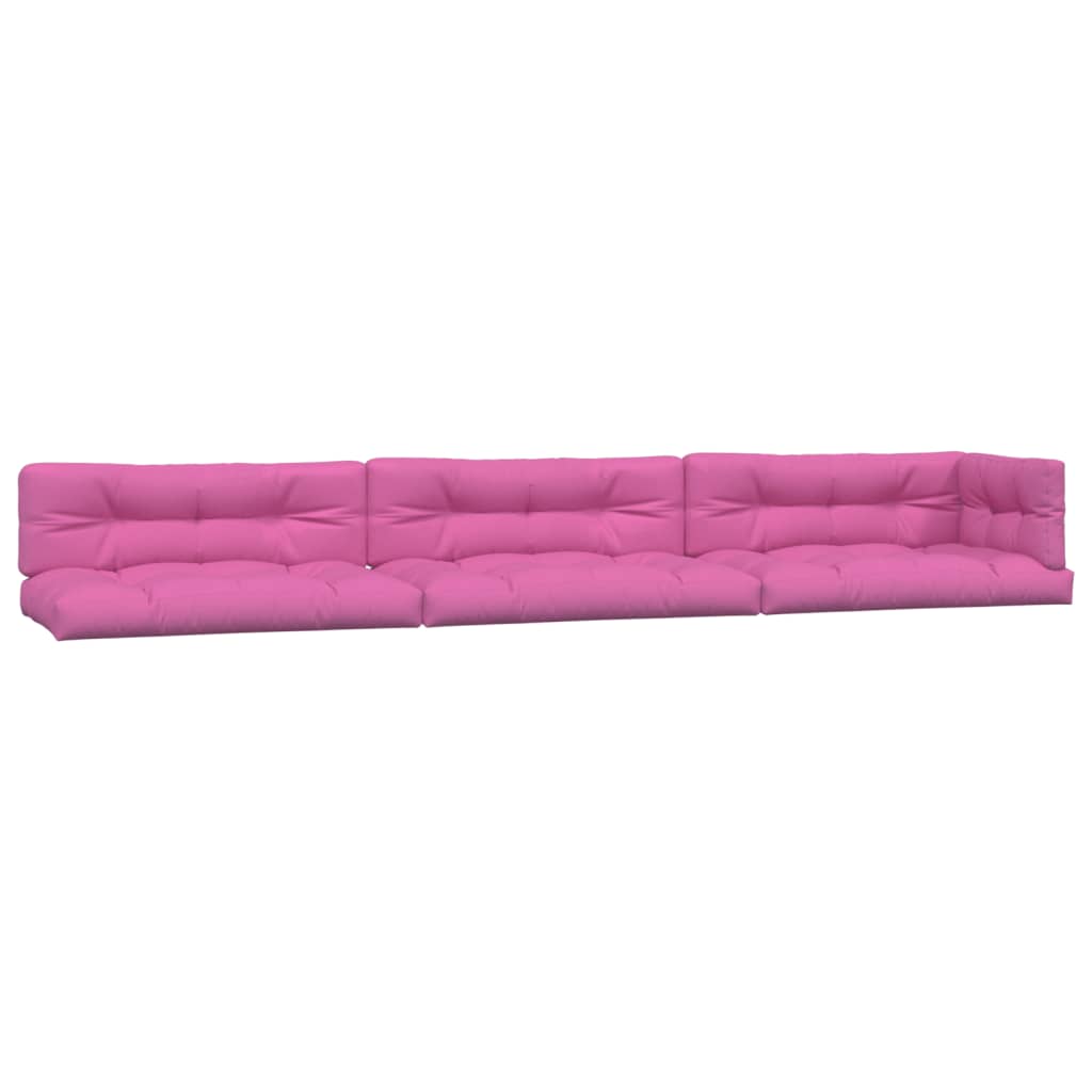 Cojines de paleta Vidaxl 7 st de tela rosa