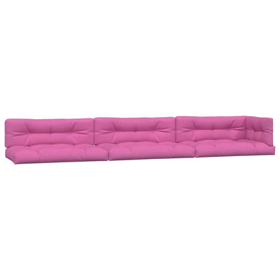 Cojines de paleta Vidaxl 7 st de tela rosa