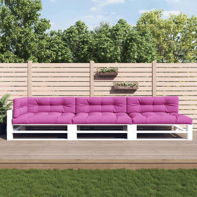 Cojines de paleta Vidaxl 7 st de tela rosa