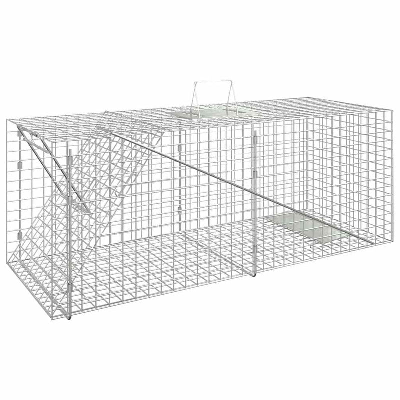 Vidaxl Animal Trap 64.5x25x26.5 cm de hierro galvanizado