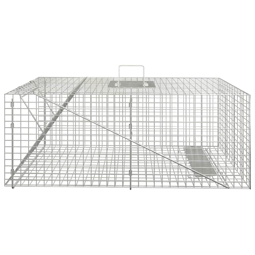 Vidaxl Animal Trap 64.5x25x26.5 cm de hierro galvanizado
